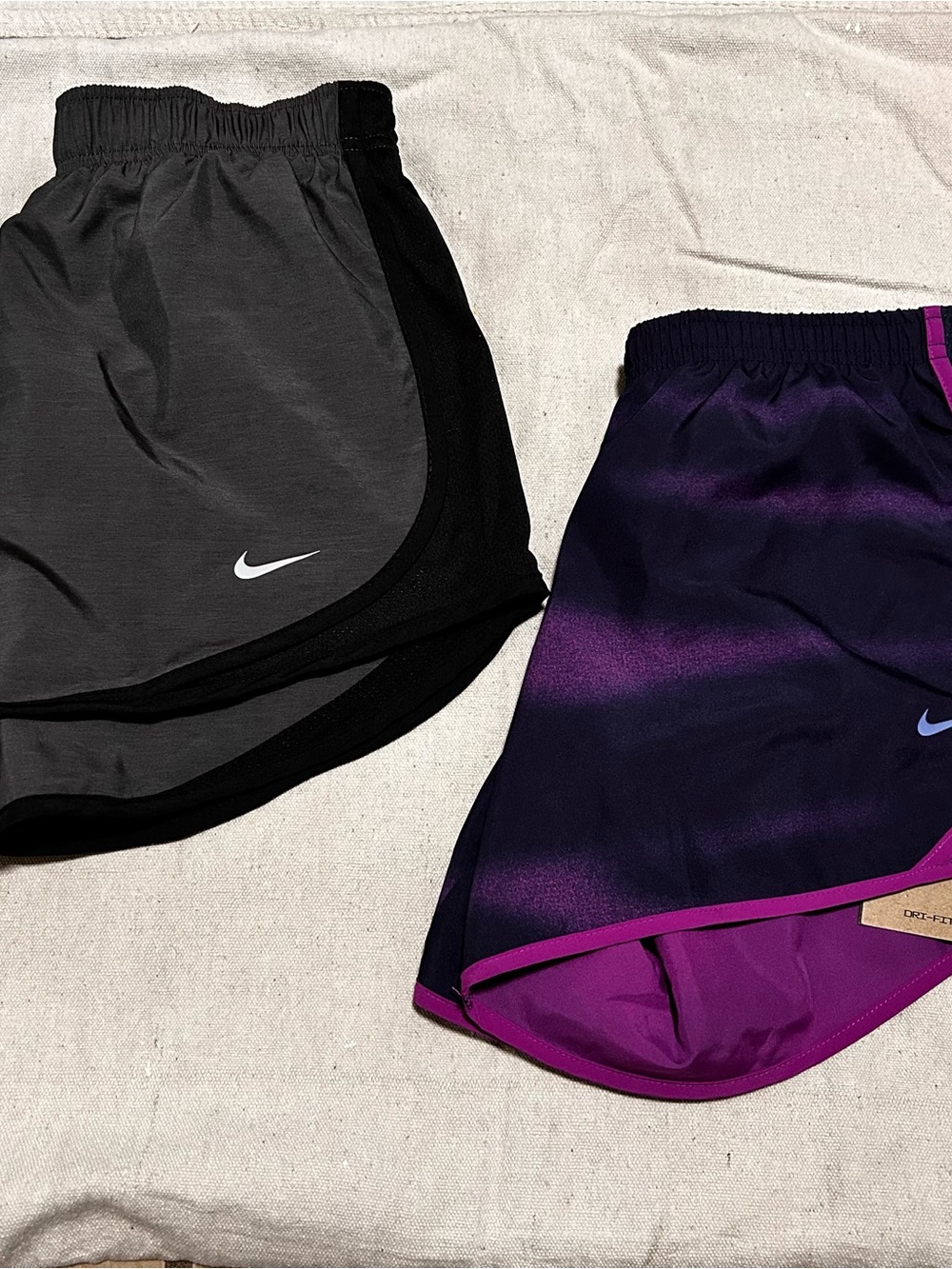 NWT Bundle of Nike Women’s Athletic Shorts Navy Purple & Black/gray SZ:S